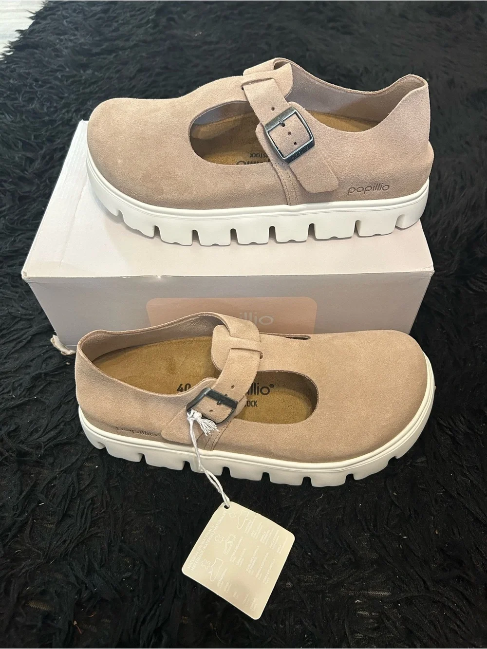 PAPILLIO by BIRKENSTOCK Mary Jane leather platform buckle shoes women’s eur 38